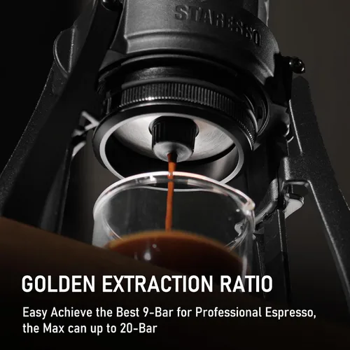 Miniatura 5 de STARESSO PLUS SP300 - Máquina de café espresso manual portátil, compatible con café molido y filtro presurizado, para uso en casa, viajes, camping