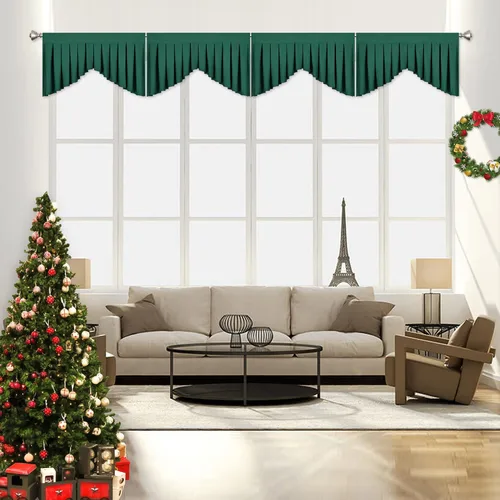 Miniatura 17 de Cenefas para Sala de Estar Amarillo Brillante Opacas con Bolsillo para Barra Cenefas para Ventanas, Paquete de 1 (Amarillo Brillante 39" An x 20" L)