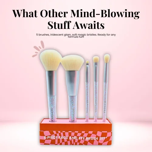Miniatura 3 de SEPHORA COLLECTION - Juego de brochas para rostro y ojos (5 piezas)