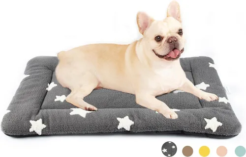 Miniatura 29 de Mora Pets Almohadilla para jaula para perros, alfombra para jaula de perrera para perros pequeños, lavable, bonita cama de estrella para mascotas