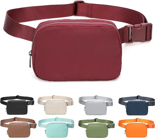 Miniatura 9 de Riñonera Bolsa de Cintura Bolso Cruzado Bolsa de Cadera para Correr Senderismo Viajes Entrenamiento Correa Ajustable para Mujeres, Gris oscuro