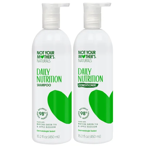 Juego de champú y acondicionador Not Your Mother's Naturals Essential Nourish - 450 ml - Productos para el cabello libres de sulfatos - Té verde