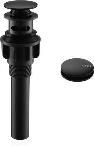 Miniatura 12 de KENES Desagüe Pop Up de Bronce Frotado con Aceite para Lavabo Vessel de Baño, Tapón de Desagüe para Lavabo de Tocador, Ensamblaje de Desagüe