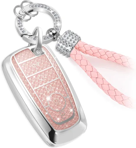 Miniatura 52 de para Buick - Funda para llavero con llavero de cuerda trenzada metálica anti-pérdida mejorada, carcasa suave de TPU exquisita para Avenir Envision