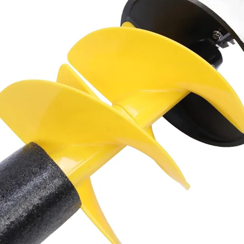 Miniatura 7 de Garosa Taladro de mano de taladro de hielo de 8 pulgadas de diámetro, taladro de nailon de 17.7 pulgadas de largo para pesca en hielo, excavadora