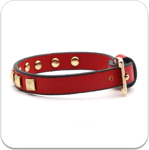 Miniatura 6 de PEAS Punk Jewelry - Pulsera ajustable con hebilla de cinturón de pirámide, Metal, Sin gemas.