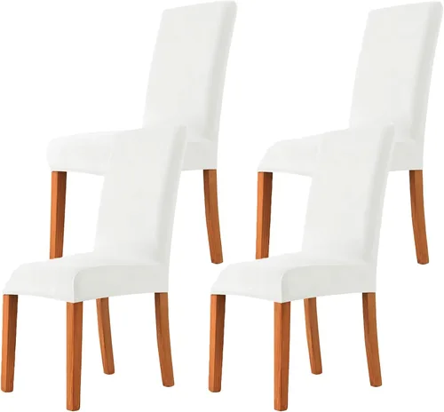 Miniatura 57 de Velvet Chair Covers Beige Gray, Stretch Dining Room Chair Covers 2 Pack, Super Fit Dining Chairs Slipcovers Spandex Washable Kitchen Parson Chair
