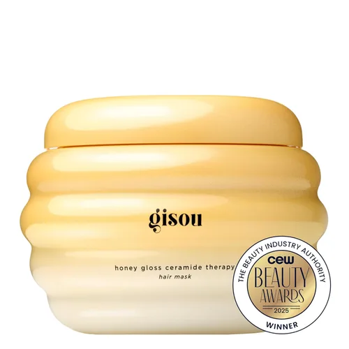 Miniatura 3 de Gisou Honey Gloss Ceramide Therapy Mascarilla para el cabello – Reparación profunda e hidratación con miel Mirsalehi, ceramidas y ácido hialurónico