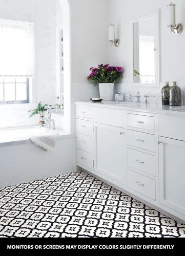 Miniatura 4 de FloorPops FP2480 Comet - Azulejos adhesivos para el suelo, color negro