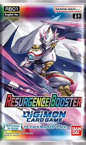 Miniatura 2 de BANDAI NAMCO Entertainment - Juego de cartas Digimon: caja de refuerzo de resurgimiento, azul