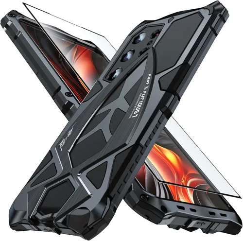 Miniatura 9 de Armor Funda para Teléfono para Samsung Galaxy S22 Ultra Protección contra Caídas de Grado Militar Cubierta S22Ultra 5G Parachoques de Metal Híbrido