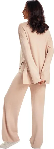 Miniatura 3 de Amoretu Conjuntos de 2 piezas para mujer, conjuntos de suéter de punto y pantalones de pierna ancha