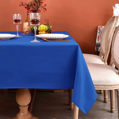Miniatura 12 de MEANMOY Mantel cuadrado de poliéster lavable, resistente al agua y a las manchas, de 210 GSM, de 54 x 54 pulgadas, mantel de mesa rectangular sin