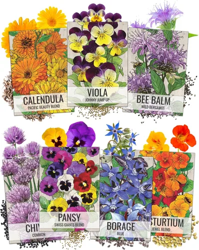 Miniatura 16 de Seed Needs - Semillas de Capuchina para Plantar Flores Comestibles - Juego de Colección de Mezcla Joya y Capuchinas de Doble Brillo para Atraer