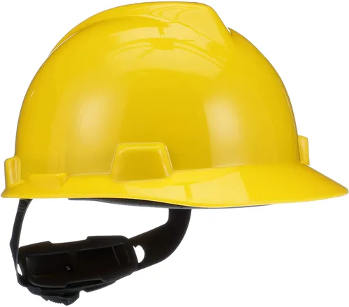 Miniatura 19 de MSA 477484 V-Gard - Casco de seguridad, con suspensión de trinquete Fas-Trac III, carcasa de polietileno, protección anti-impacto superior, correas