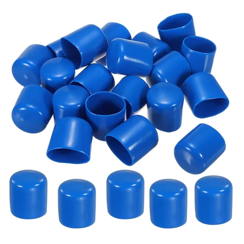 Miniatura 24 de MECCANIXITY 10 tapas de goma para extremos de goma, protector de rosca de vinilo de 1 pulgada, tapas redondas de PVC para tubos de perno