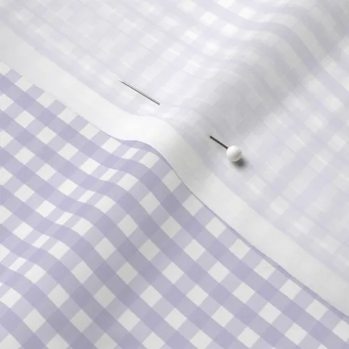 Miniatura 5 de Spoonflower Fabric - Tiny Gingham Light Purple Check Picnic Lavender Checkered Printed on Chiffon Fabric Fat Quarter - Sewing Fashion Apparel