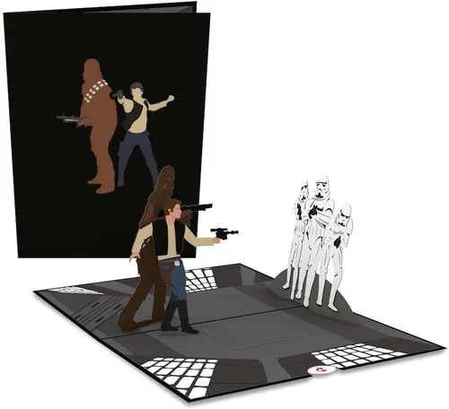 Miniatura 2 de Lovepop Star Wars™ The Death Star™ Tarjeta Desplegable de Enfrentamiento de la Estrella de la Muerte, Tarjeta 3D, Tarjeta de Cumpleaños, Tarjeta