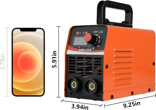 Miniatura 5 de Máquina soldadora de varilla ARC de 120 amperios para principiantes, máquina de soldadura portátil de 110 V con cable más largo, pantalla LCD