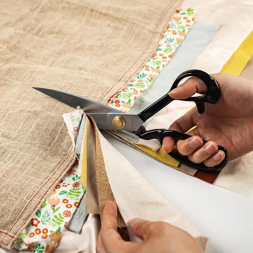 Miniatura 6 de KEARING Tijeras de 22,8 cm de sastre resistentes para tela, profesionales, aptas para cortar con precisión cuero, denim y telas de múltiples capas