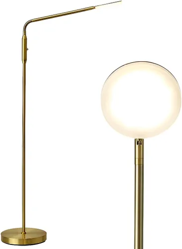 O'Bright Moon - Lámpara de pie LED regulable, temperatura de color ajustable para lectura de noche, luz de trabajo, luz de arte/manualidades,