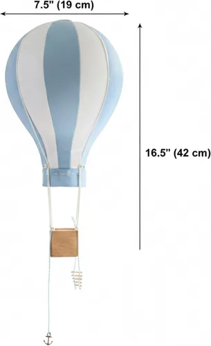 Miniatura 8 de Globo de aire caliente azul bebé colgante de tela para niños, cuarto de bebé, decoración de habitación de niños, regalo de baby shower, grande, 12