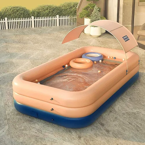Miniatura 8 de YUEWO - Piscina inflable con dosel, piscina portátil sobre el suelo para bebés, niños y adultos, para jardín familiar y patio trasero