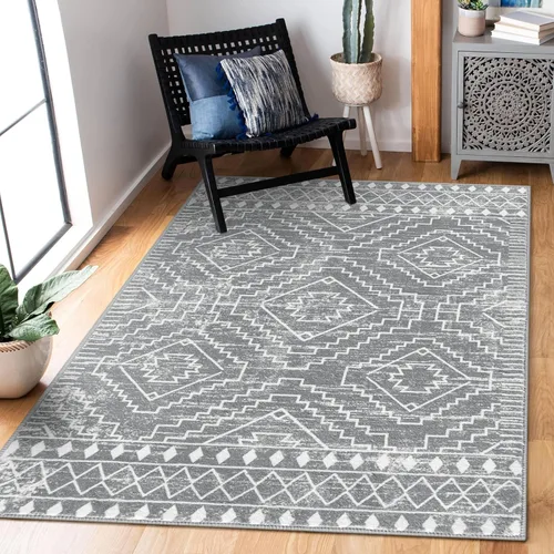 Miniatura 63 de Wonnitar Alfombra marroquí lavable de 5 x 7 pies, color negro, alfombra grande para sala de estar, antideslizante, bohemio, para dormitorio