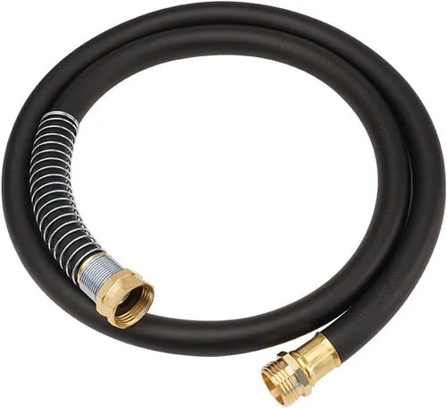 Miniatura 20 de Wiseflow Leader Hose Manguera de agua resistente de 3 x 5/8 pulgadas con accesorios de latón macho a hembra, extensor de manguera corta para carrete