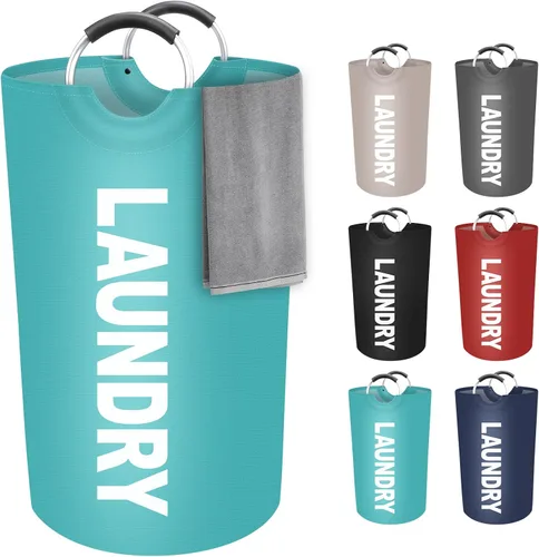 Miniatura 13 de StorageRight Cesta Grande de Ropa Sucia de 90L, Cesto de Ropa Sucia, Cesto de Ropa Sucia para Lavandería, Plegable, Cestas de Ropa Impermeables