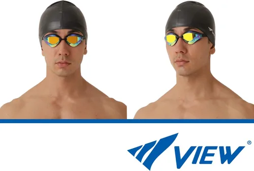 Miniatura 2 de Ver Equipo de natación V-230ASA Blade Orca SWIPE Antivaho Racing Gafas de natación Lente espejada ahumada/naranja