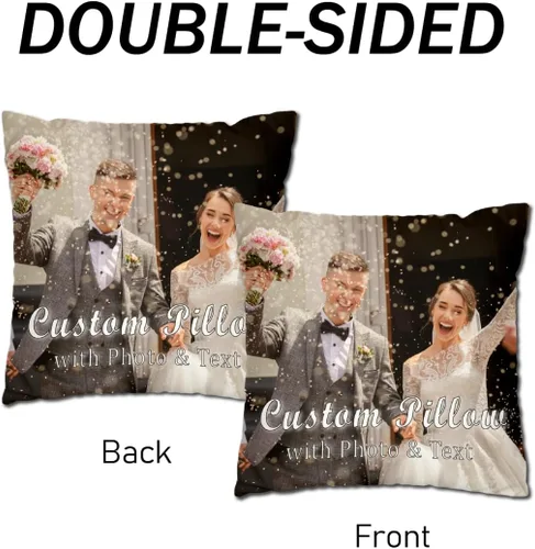 Miniatura 4 de Almohada personalizada para cargar imagen de pareja para regalo de cumpleaños de boda, almohada personalizada para novia novio