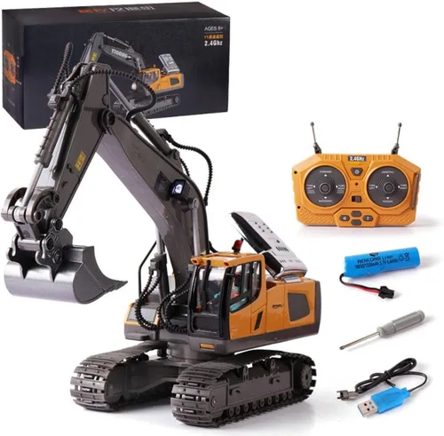 Mudsterz - Camiones Mudsterz, Excavadora Mudsterz, Vehículo de construcción RC de 2.4GHz con luces geniales y sonidos reales, diseño de ingeniería