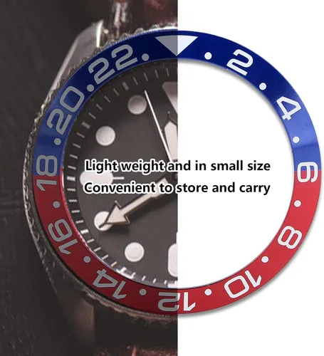 Miniatura 3 de zjchao Inserto de bisel de reloj, anillo exterior de 1.5 pulgadas de diámetro de aluminio para reloj de pulsera, bisel de inserción de anillo