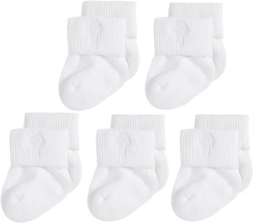 Miniatura 8 de EPEIUS Calcetines de bautizo para bebés, niñas y niños, calcetines de bautismo con cruz, recién nacidos, niños pequeños