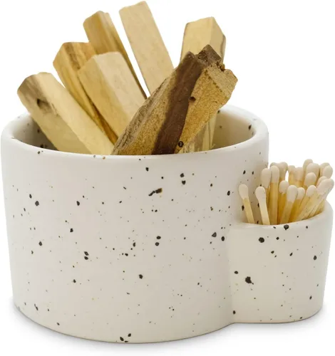 Miniatura 9 de Bursera Cuenco de cerámica de ónix, árbol plantado con cada pedido, cuenco decorativo con ranura lateral para fósforos, cuenco para quemaduras