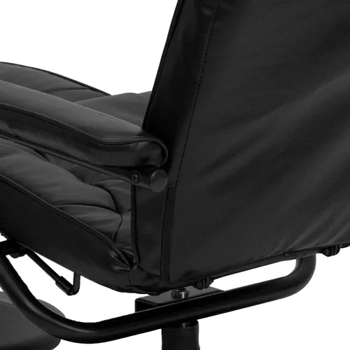 Miniatura 9 de Flash Furniture Rachel - Silla reclinable de LeatherSoft contemporánea multiposición con otomana, silla reclinable giratoria de 360 grados y juego
