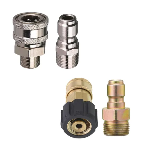 Tool Daily Juego de adaptadores para hidrolimpiadora, Adaptador de lavadora a presión, Kit de conexión rápida de 3/8 pulgadas, M22 0.551 in a M22