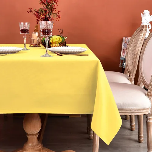 Miniatura 29 de MEANMOY Mantel cuadrado de poliéster lavable, resistente al agua y a las manchas, de 210 GSM, de 54 x 54 pulgadas, mantel de mesa rectangular sin