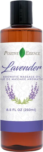 Aceite de masaje de lavanda para terapia de masaje, loción de masaje corporal; jojoba, aceite de almendras dulces para la piel, vitamina E y aceite