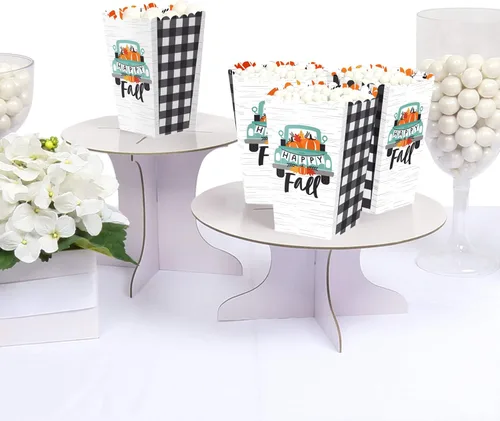 Miniatura 2 de Big Dot of Happiness Happy Fall Truck - Cajas de palomitas de maíz para fiesta de calabaza de cosecha - Juego de 12