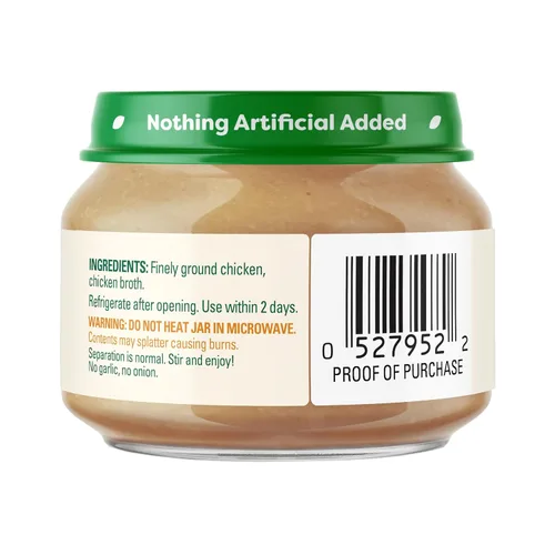 Miniatura 8 de Tarros de comida para bebés de carne de Beech-Nut, puré de pollo y caldo de pollo, 7 g de proteína, comida para bebés etapa 1 para bebés de 4 meses