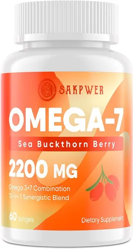 Miniatura 7 de Aceite de espino cerval de mar omega-7 con aceite de pescado omega-3 EPA/DHA, cinamomo, fenogreco, ALA, té verde, pimienta de cayena, cúrcuma