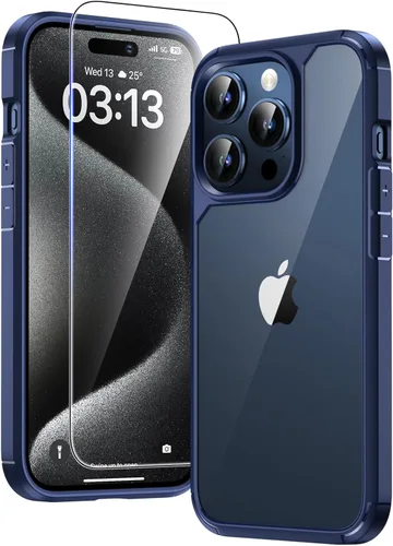 Miniatura 39 de TAURI Funda magnética 2 en 1 transparente para iPhone 14 Pro, compatible con Magsafe [no amarillenta] con protector de pantalla, protección de grado