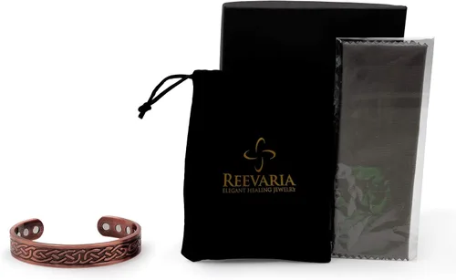 Miniatura 3 de Brazalete magnético celta de cobre pesado grande para hombre, con 10 imanes, Metal