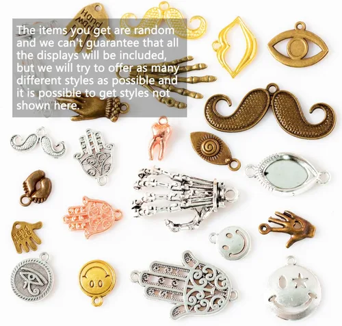 Miniatura 2 de stino 100 G Mixed Style Metal Charms for Jewelry Making, Bulk Silver & Gold Plated, for Bracelet, Necklace, Earrings DIY Crafts