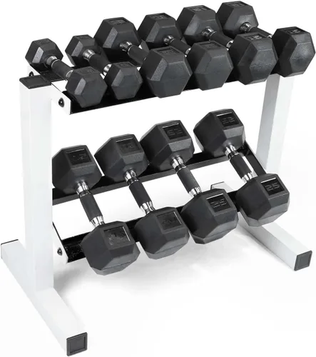 Miniatura 11 de CAP Barbell Juego de mancuernas de 150 libras con estante de 2 niveles Múltiples opciones Negro