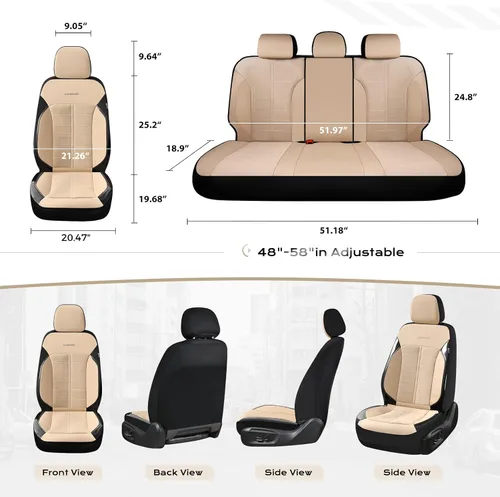 Miniatura 6 de Coverado Funda de asiento de automóvil, funda de asiento delantero de automóvil, malla de aire 3D, protectores de asiento transpirables, diseño