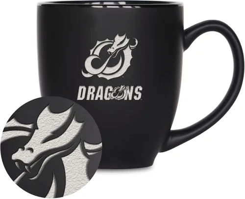 Miniatura 256 de Rico Industries - Taza de cerámica mate negra con grabado láser estándar de 15oz para NCAA (escuelas T & U) - Para bebidas calientes o frías