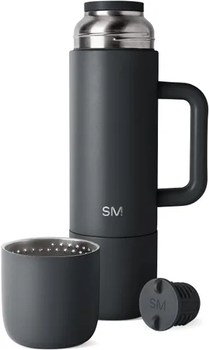 Miniatura 11 de Simple Modern Botella de Bebida Caliente Aislada de 36oz con 2 Tazas Termo de Café de Viaje para Bebidas Calientes Tapa de Girar y Verter